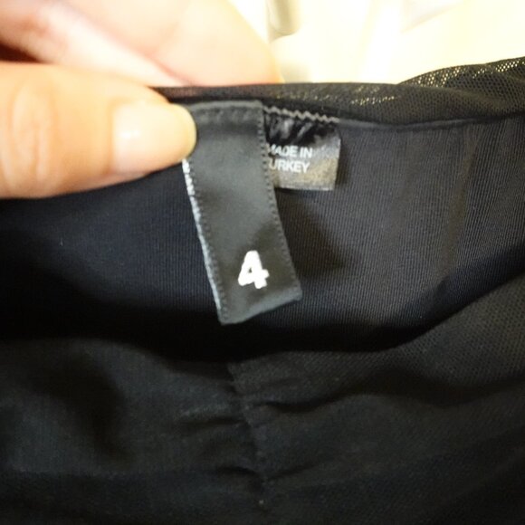 H&M Mesh Strapless Mini Dress Black in Size Four - Picture 4 of 4